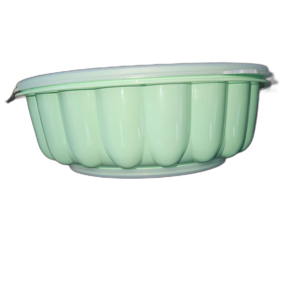 Tupperware Vintage Mint Green Jel-Ring Jello Ice Mold #1201, 1202, 1203 3pc Set